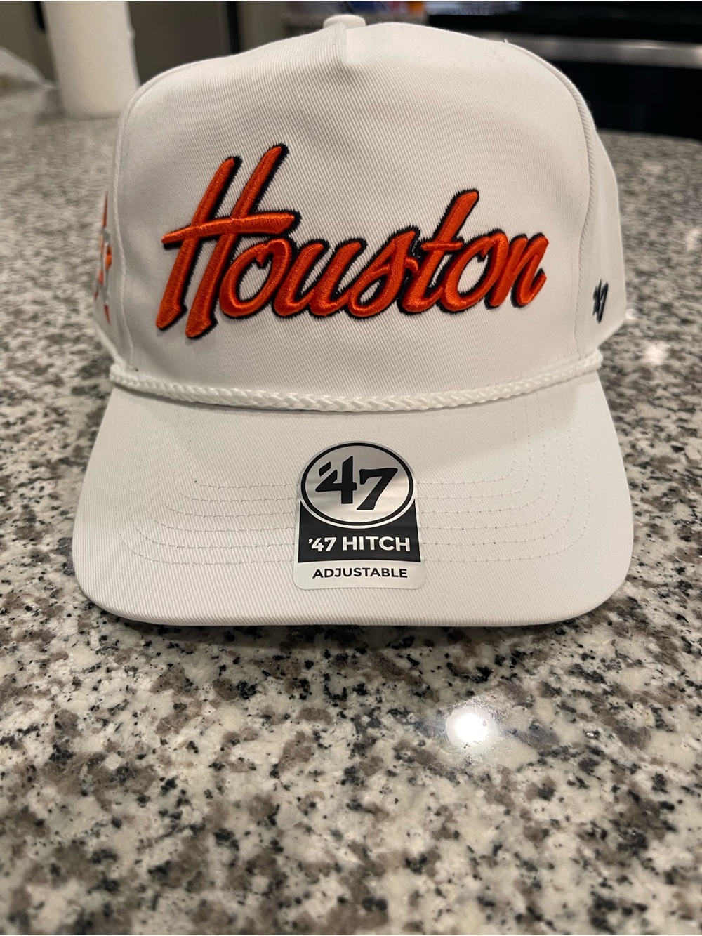 ’47 Houston Astros Hitch Adjustable Hat Cap One Size White/Orange/Navy